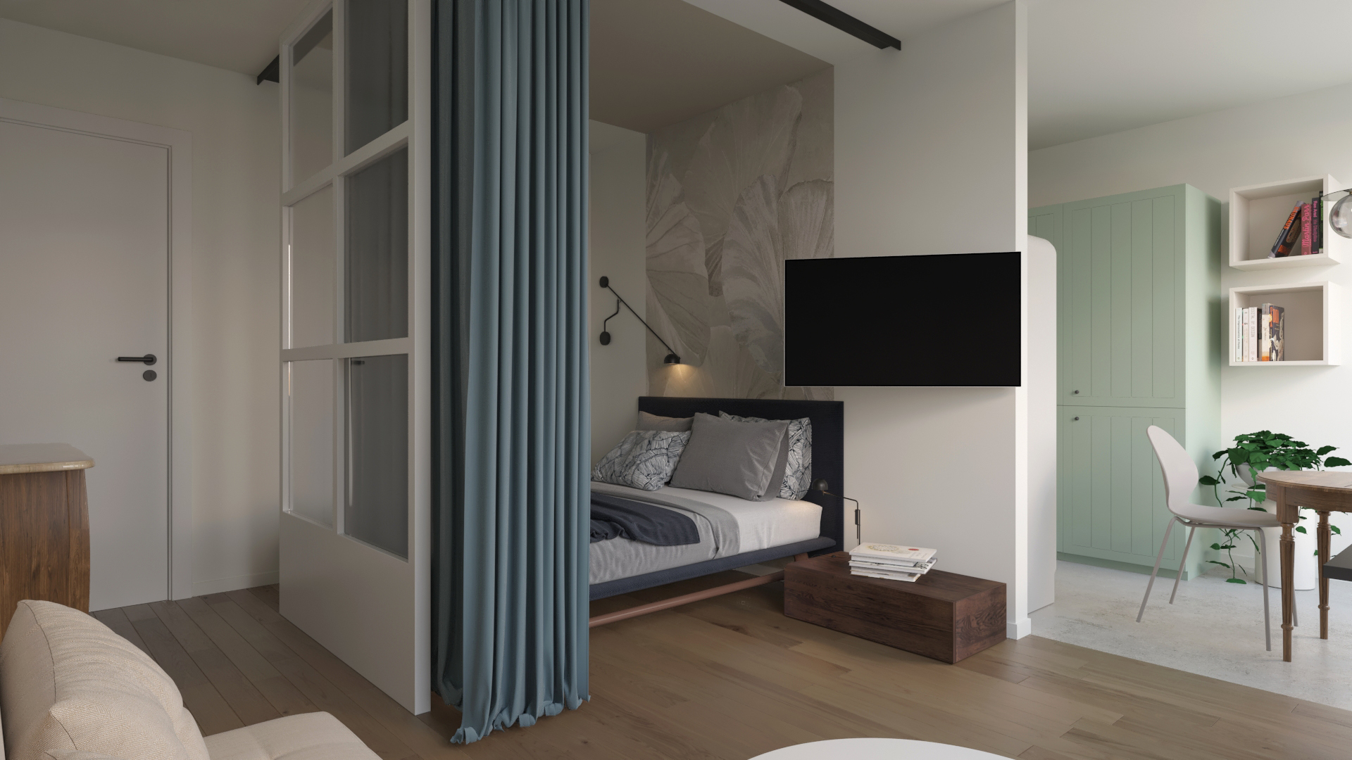 Monolocale Parigi interni